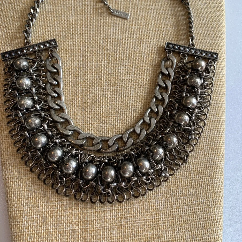 MIKA brutalist bib necklace. Big statement piece.